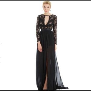 Fame and Partners laced heartline maxi dress gown